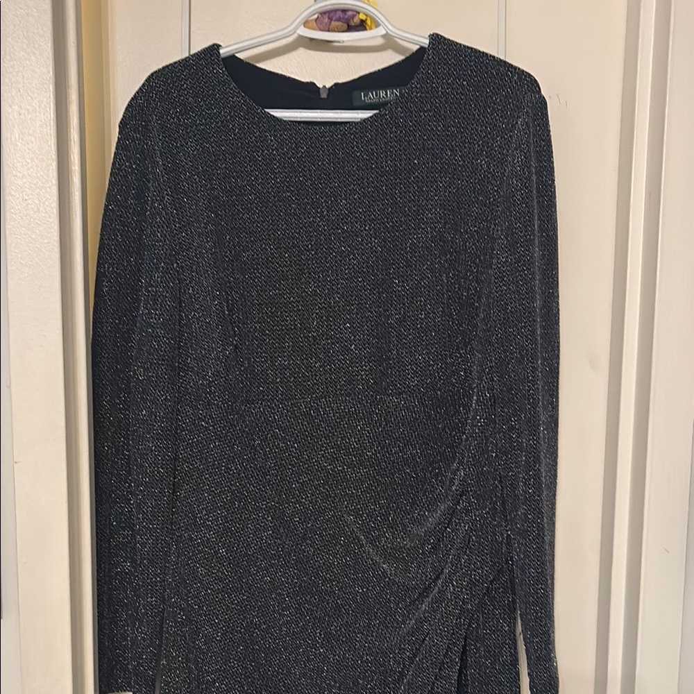 Ralph Lauren Navy Glitter Dress